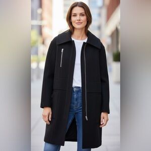 Faith Connexion Heavy Virgin Wool Oversized Black Coat Black Women S NWOT